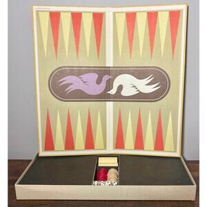Vintage 1975 Selchow & Righter Backgammon Game #85- Complete Set
